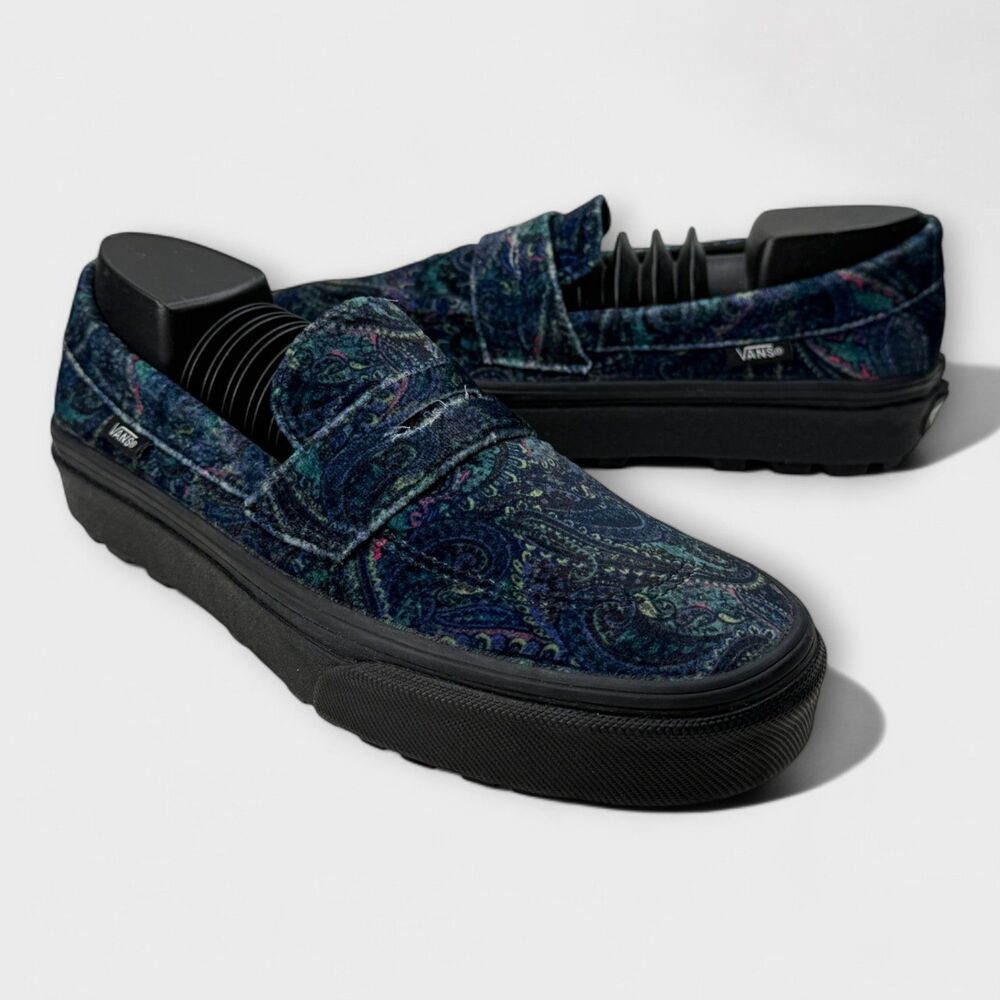 Vans Style 53 Velvet Paisley Blue Slip On Creeper Womens 8 Mens 6.5 NWOB - Picture 10 of 12